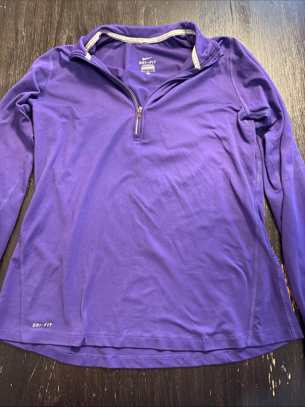Nike Purple Dri-FIT Quarter Zip Athletic Top
